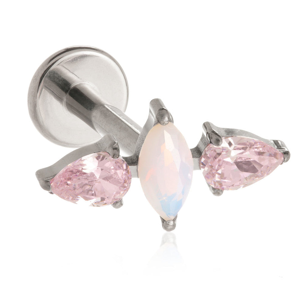 Ti Internal Double Gem Pear & Marquise Labret