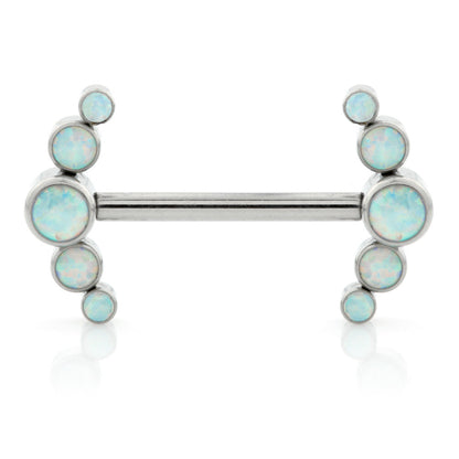 Ti Internal Forward Facing Double Crescent Opal Barbell