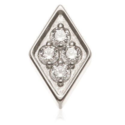 Ti Threadless Jewelled Diamond Shaped Attachment