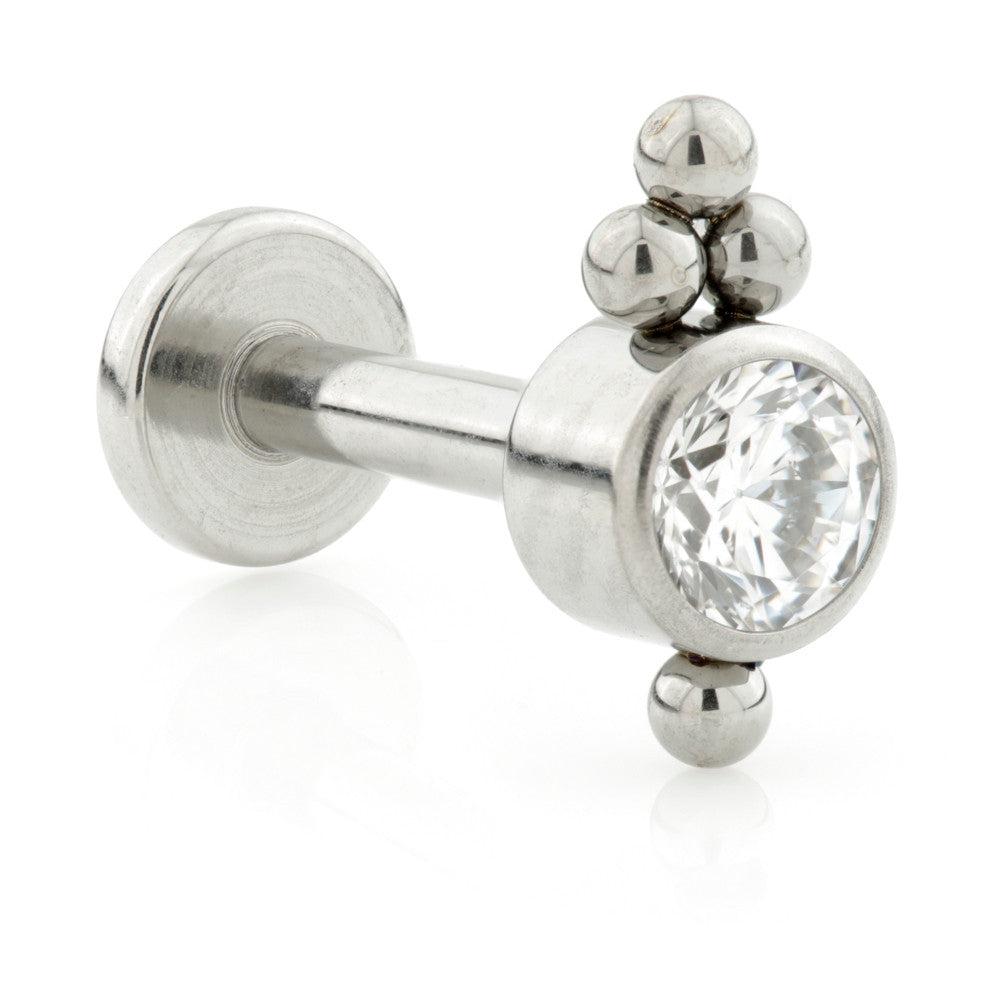 Ti Internal Labret with Caeli Gem Attachment