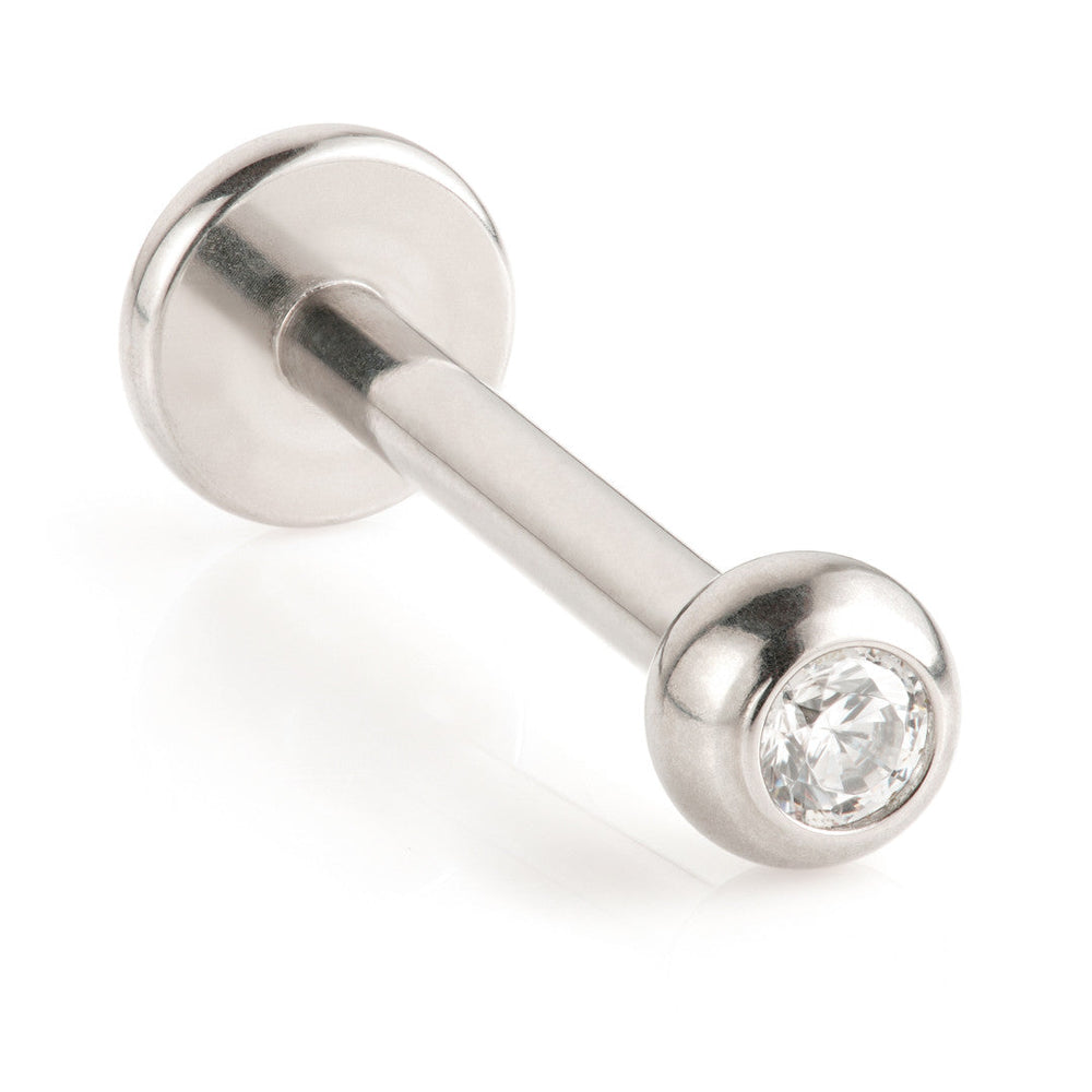 Ti Internal Labret with Gem Ball Attachment