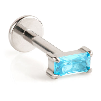 Ti Internal Labret with Mini Baguette Gem Attachment