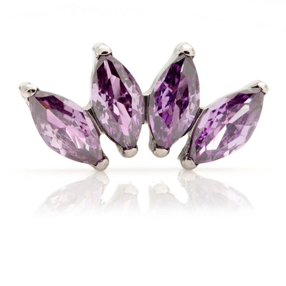 Ti Internal Marquise Gem Cluster Attachment - Crystal