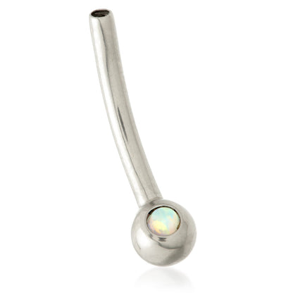 Ti Internal Micro Banana Stem with Fixed Opal Ball (1.2mm)