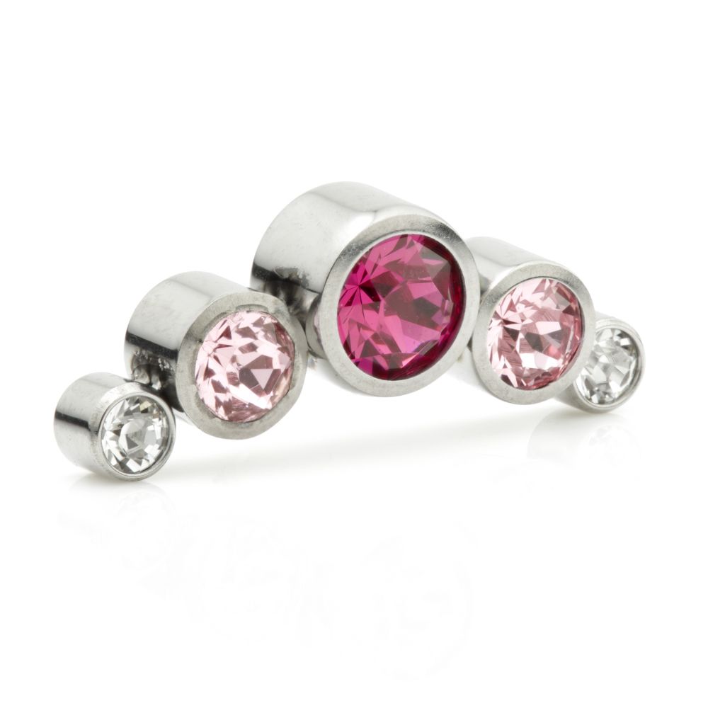 Ti Internal Multi Gem Crescent Attachment