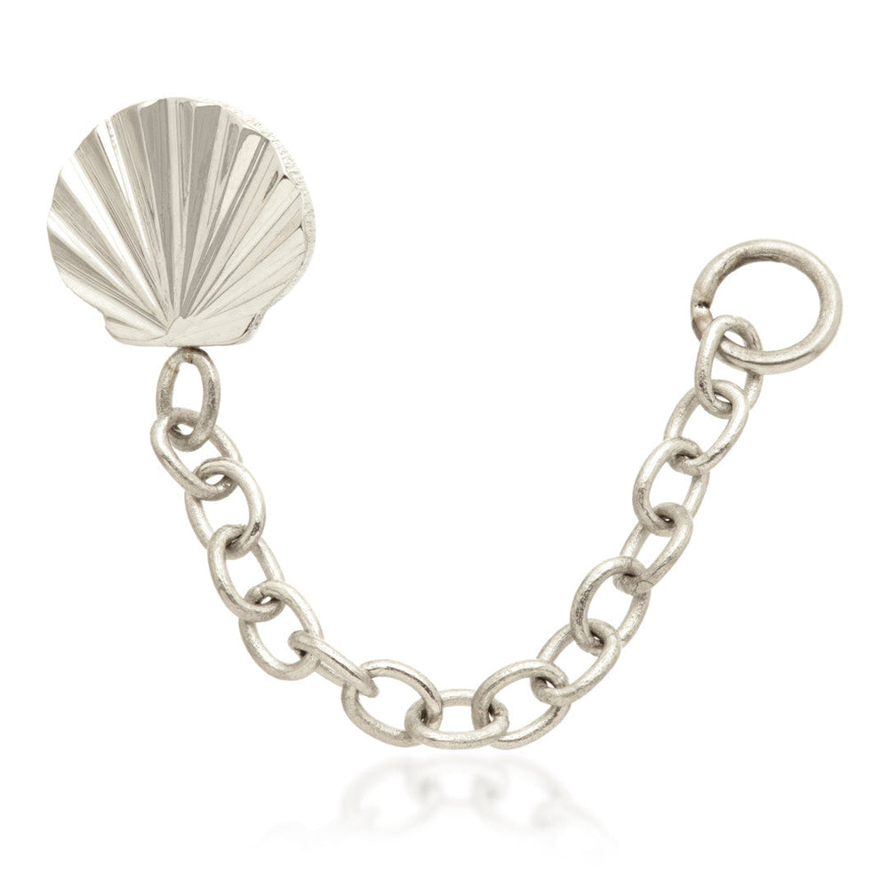 Ti Internal Shell Attachment with Hanging Chain for Double Piercing