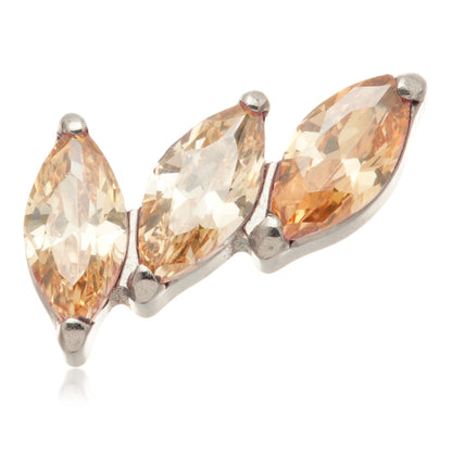 Ti Internal Triple Curved Marquise Fan Attachment