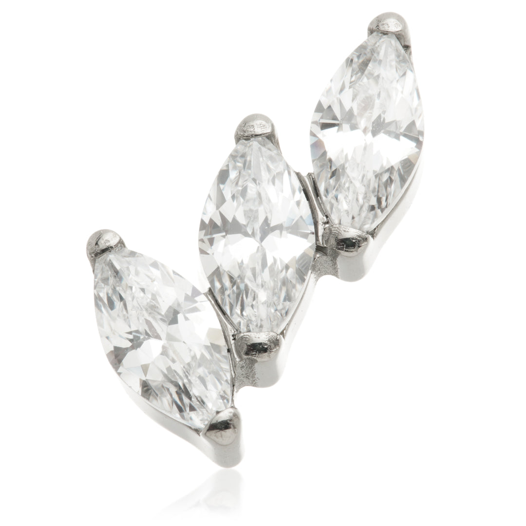 Ti Internal Triple Curved Marquise Fan Attachment