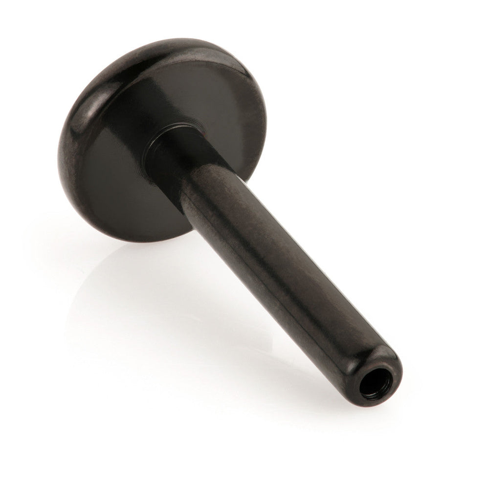 Ti Threadless Evil Black Labret Stem