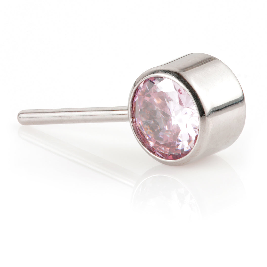 Ti Threadless Forward Facing Single Bezel-Set Attachment