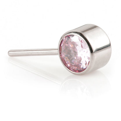 Ti Threadless Forward Facing Single Bezel-Set Attachment