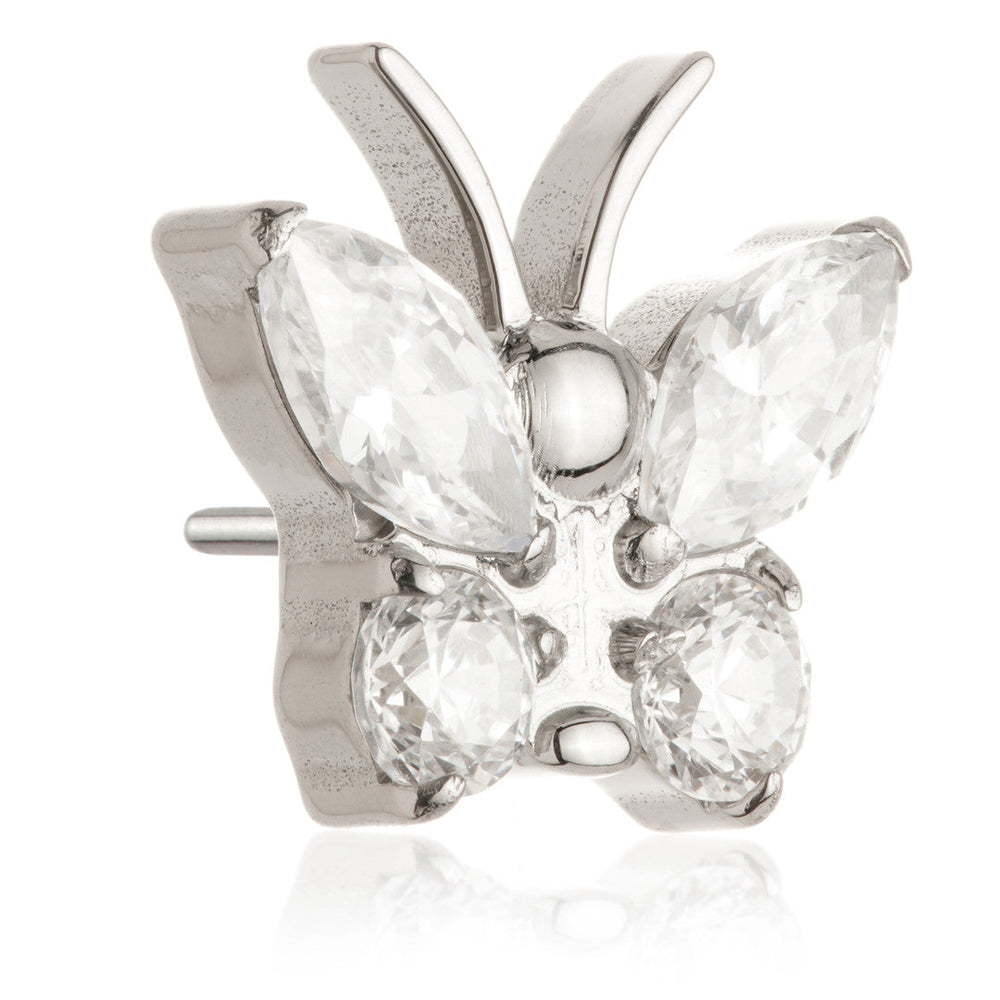 Ti Threadless Gem Butterfly Attachment