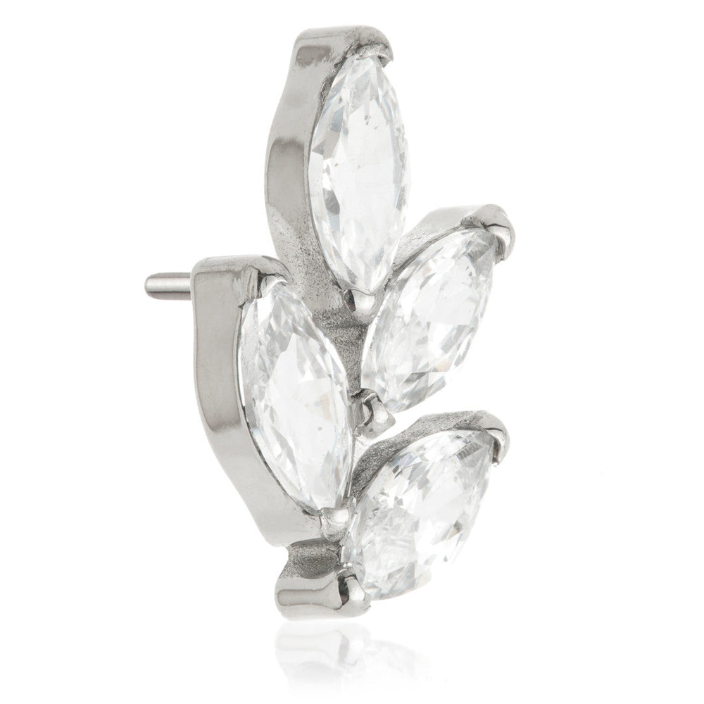 Ti Threadless Marquise Leaf Shape Attachment