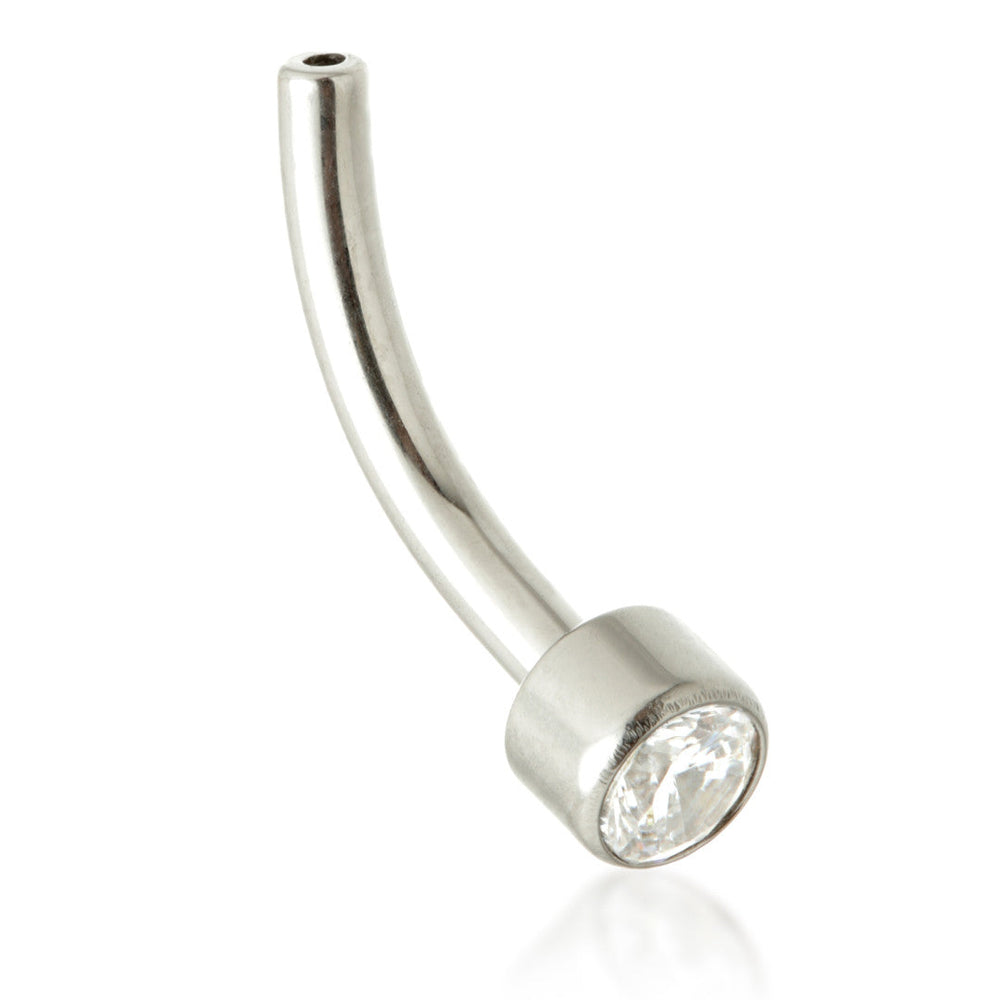 Ti Threadless Micro Banana Stem with Fixed Gem Disk (1.2mm)