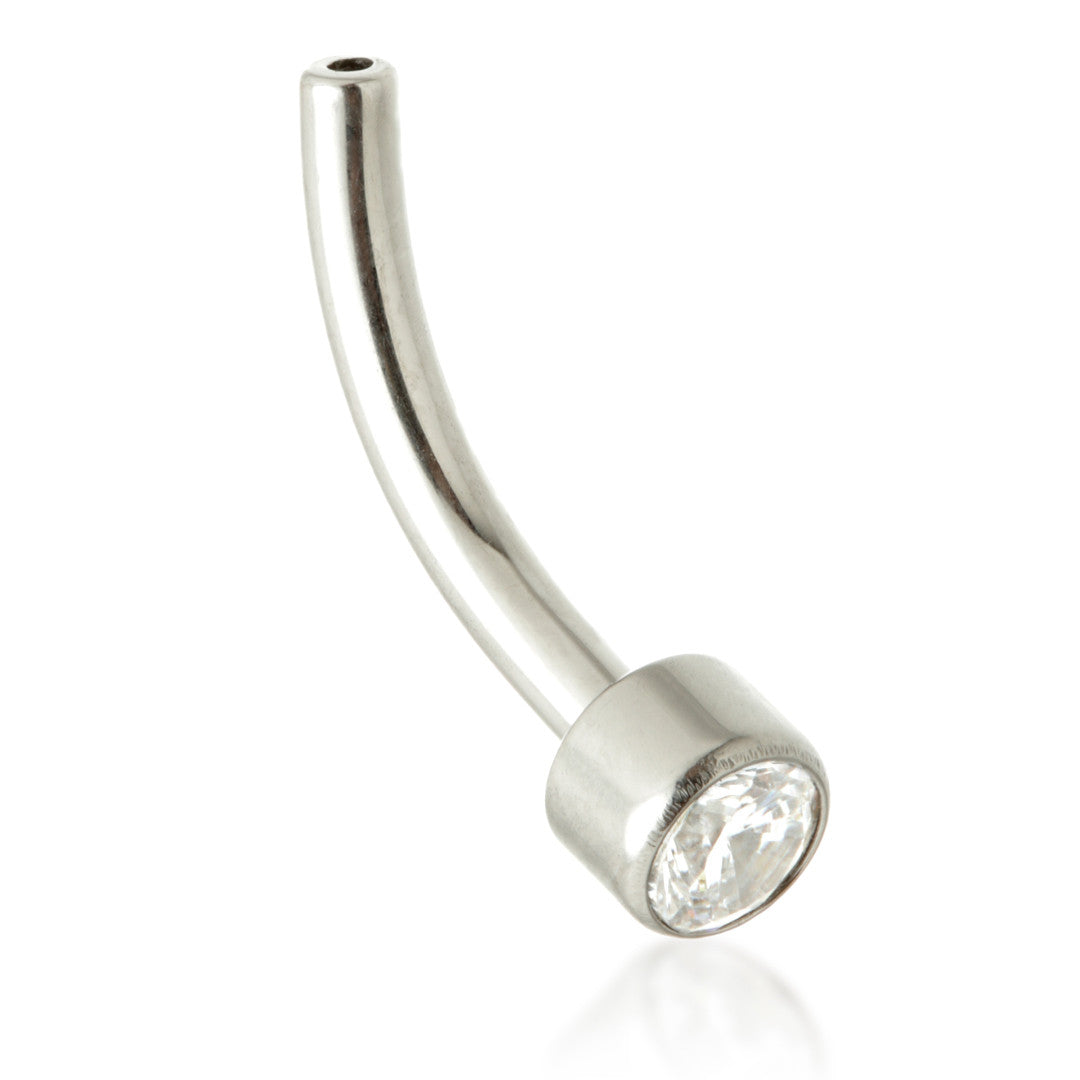 Ti Threadless Micro Banana Stem with Fixed Gem Disk (1.2mm)