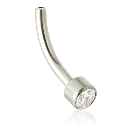 Ti Threadless Micro Banana Stem with Fixed Gem Disk (1.2mm)