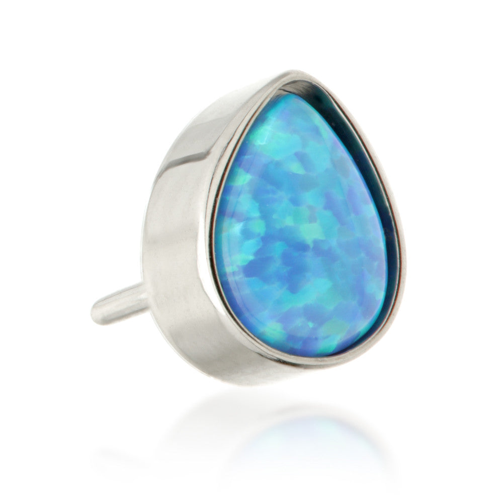 Ti Threadless Opal Teardrop Attachment