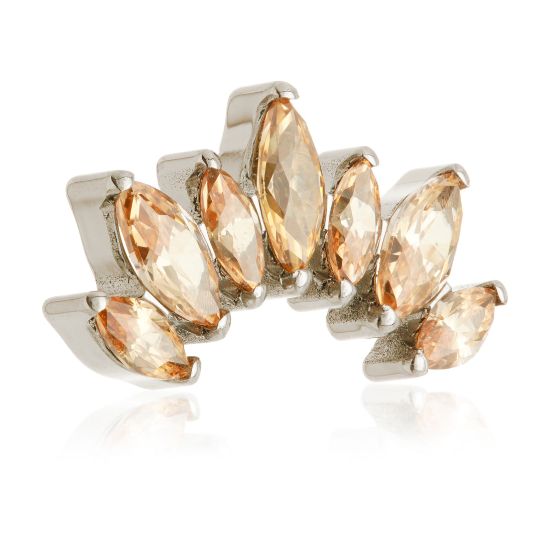 Ti Threadless Prong Jewelled Marquise Cluster Attachment