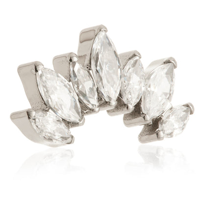 Ti Threadless Prong Jewelled Marquise Cluster Attachment