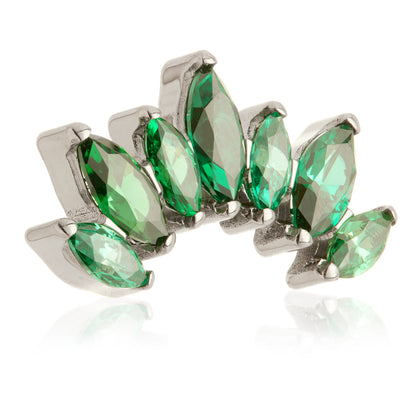 Ti Threadless Prong Jewelled Marquise Cluster Attachment