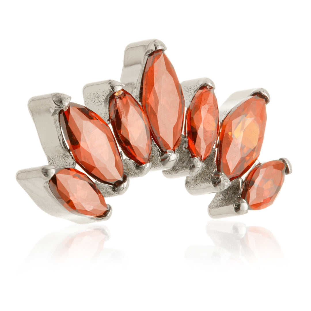 Ti Threadless Prong Jewelled Marquise Cluster Attachment