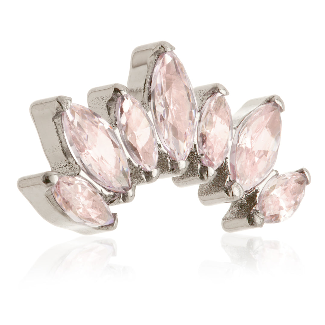 Ti Threadless Prong Jewelled Marquise Cluster Attachment