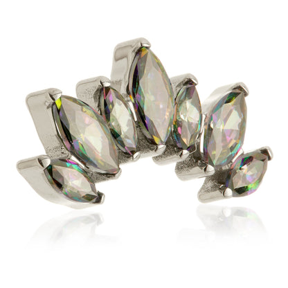 Ti Threadless Prong Jewelled Marquise Cluster Attachment