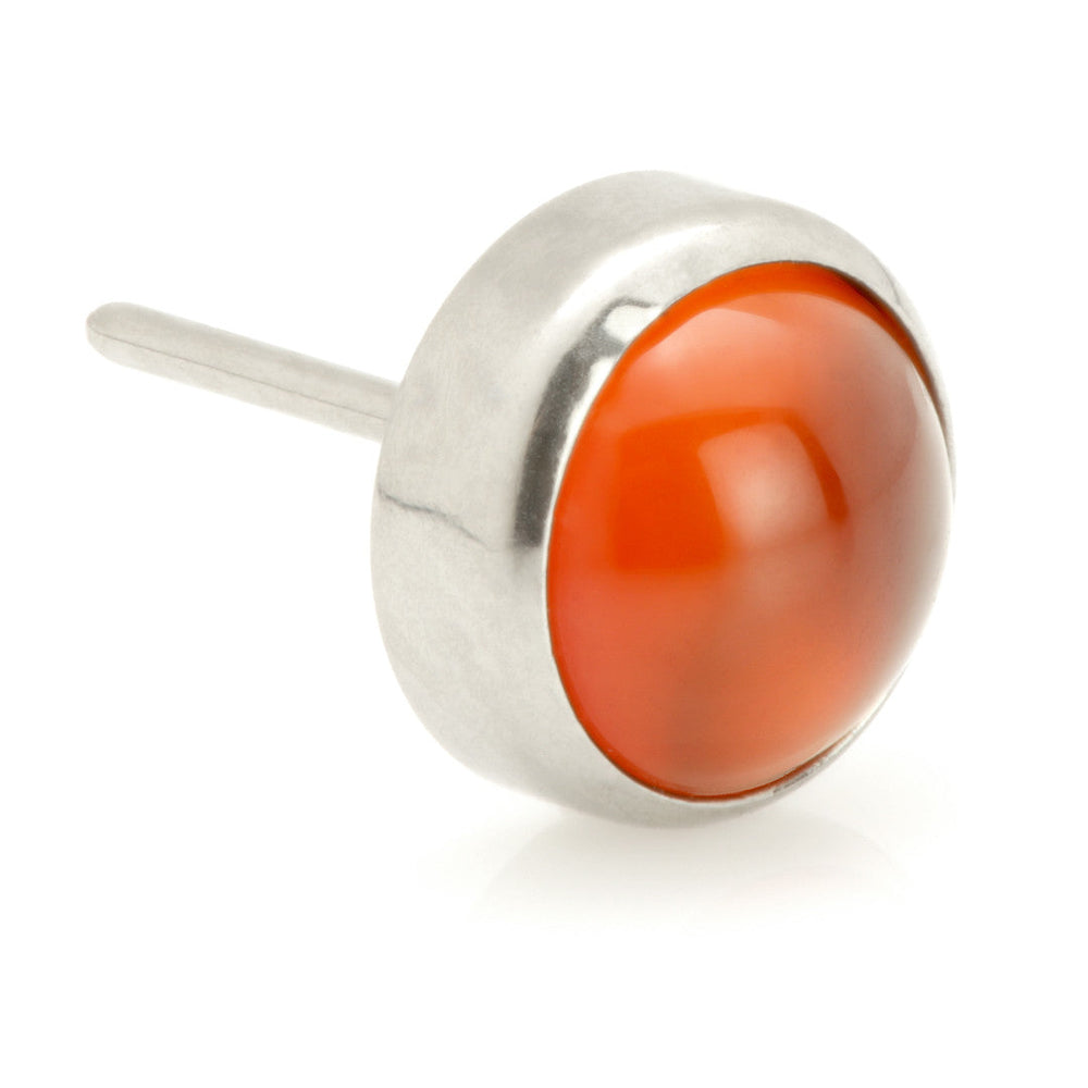 Ti Threadless Red Agate Bezel Attachment
