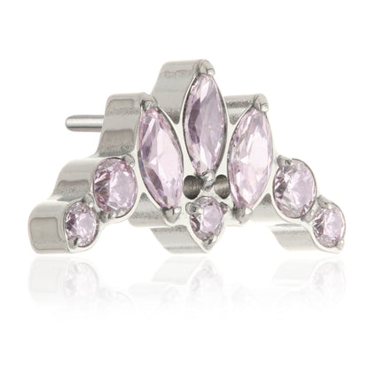 TiC Fleur De Lis Jewelled Threadless Attachment