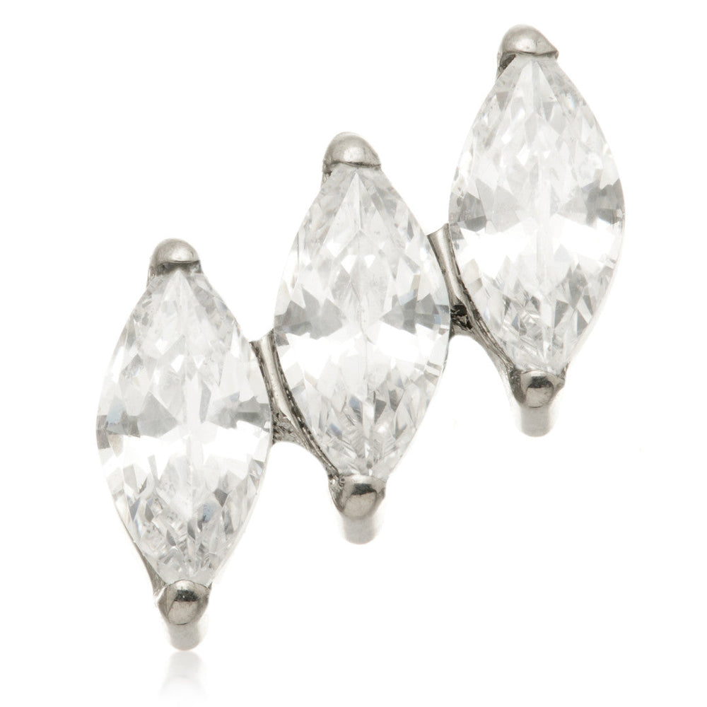 Ti Threadless Triple Tilted Marquise Attachment