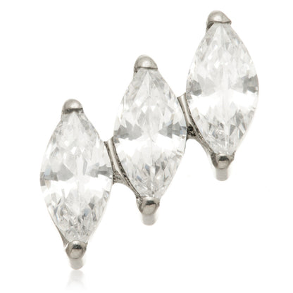 Ti Threadless Triple Tilted Marquise Attachment