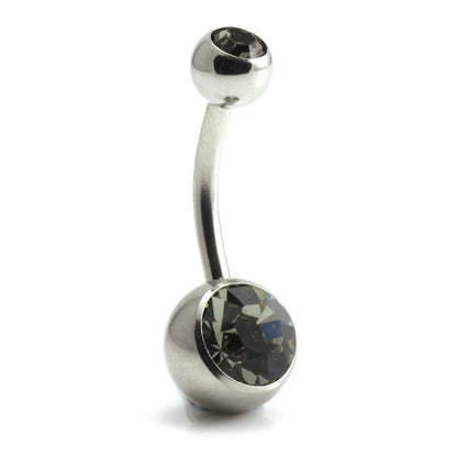Titanium Baby External Thread Double Jewelled Navel - UK Made