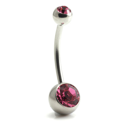 Titanium Baby External Thread Double Jewelled Navel - UK Made