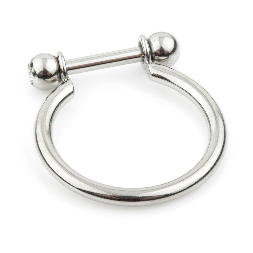 Titanium Conch Cuff on Jewelled Micro Bar