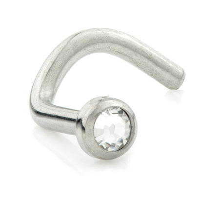 Titanium Disk Gem Nose Stud UK Made