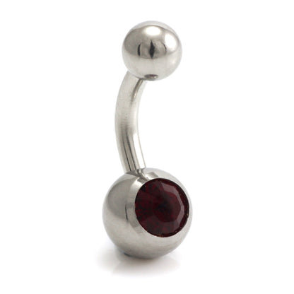 Titanium External Thread Baby Jewelled Navel - UK Made