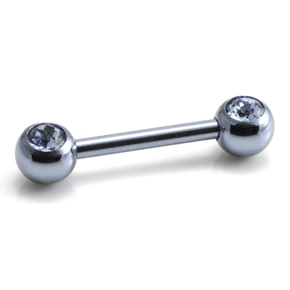 Titanium External Thread Forward Jewelled Nipple Bar
