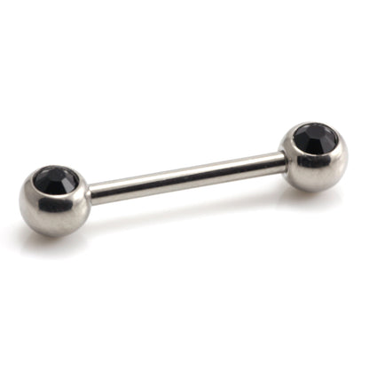 Titanium External Thread Forward Jewelled Nipple Bar