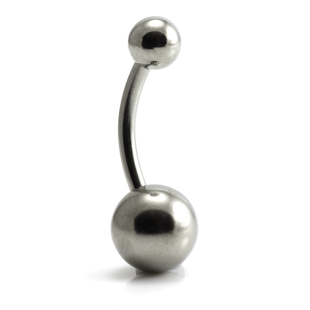 Titanium External Thread Plain Navel - UK Made