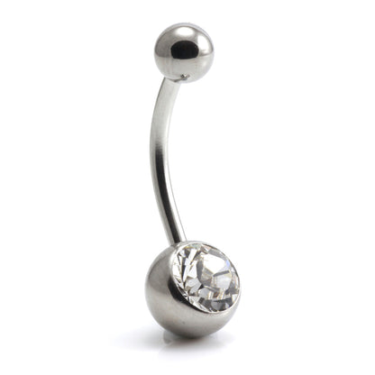 Titanium Internal Jewelled Banana (1.6mm)