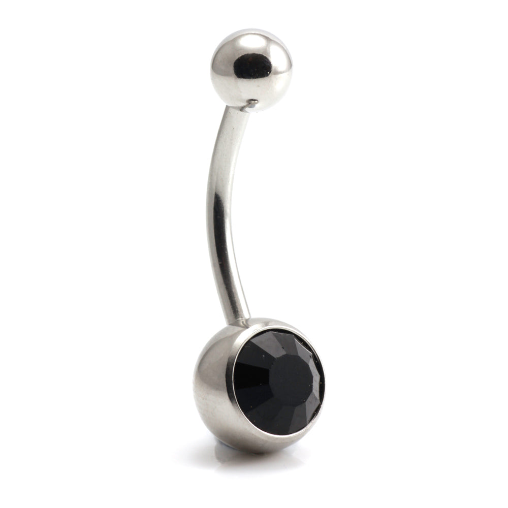 Titanium Internal Jewelled Banana (1.6mm)