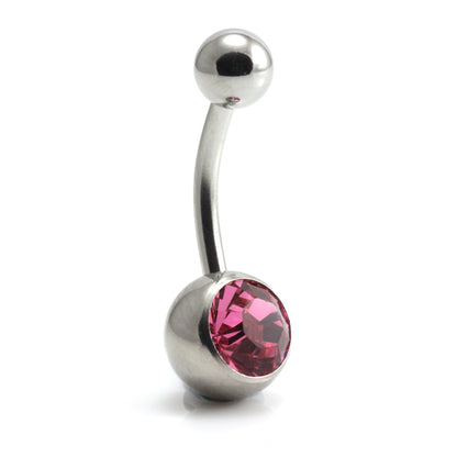 Titanium Internal Jewelled Banana (1.6mm)