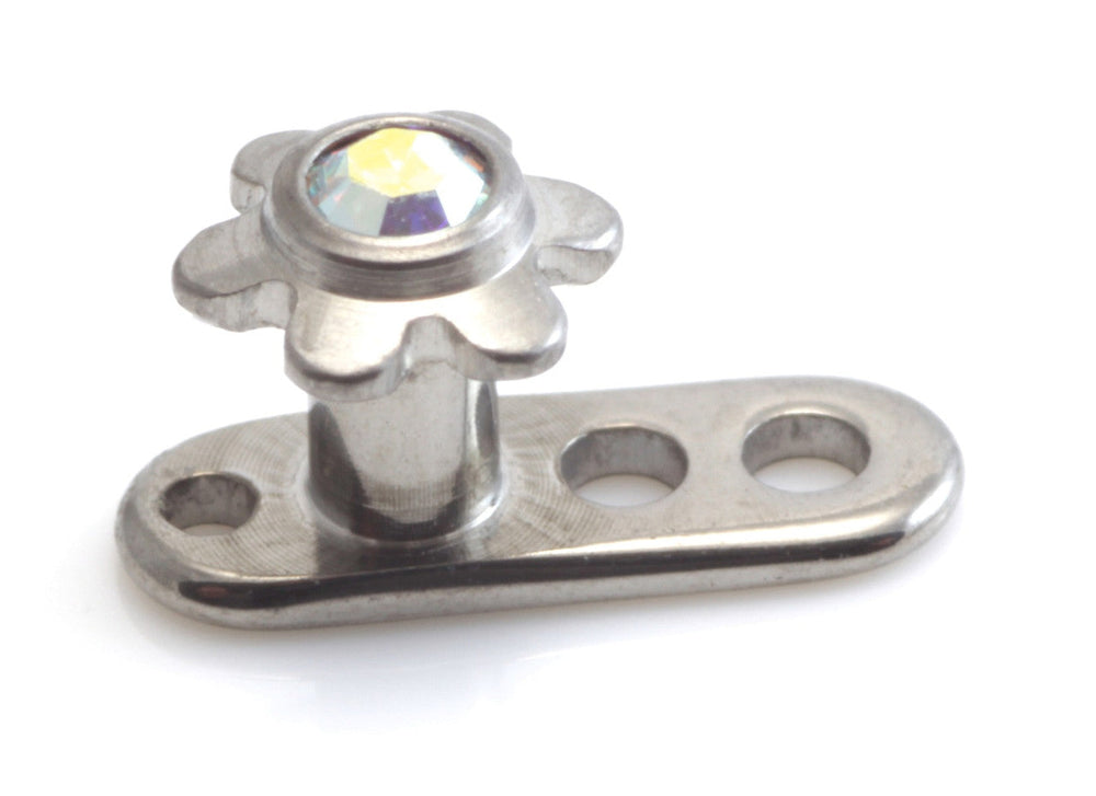 Titanium Internal Thread Anchor With Ti Gem Flower