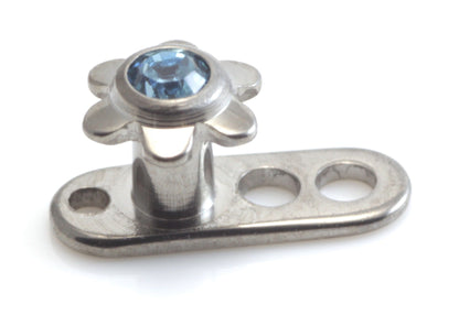 Titanium Internal Thread Anchor With Ti Gem Flower