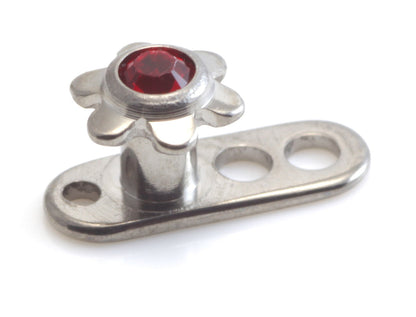 Titanium Internal Thread Anchor With Ti Gem Flower