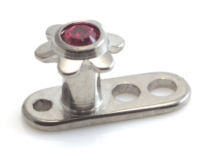 Titanium Internal Thread Anchor With Ti Gem Flower