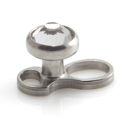 Titanium Internal Thread Micro Dermal Anchor with Gem Disk