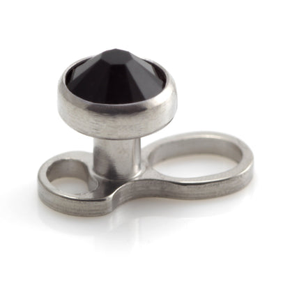 Titanium Internal Thread Micro Dermal Anchor with Gem Disk