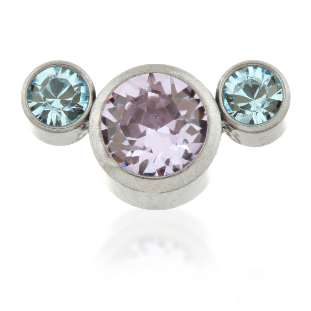 Ti Internal Triple Gem Attachment - Lilac