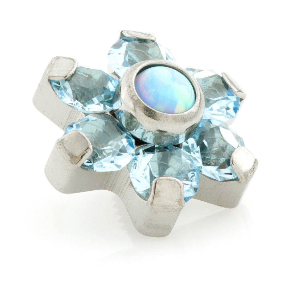 Ti Internal Opal and Gem Micro Flower Attachment (6 petals)